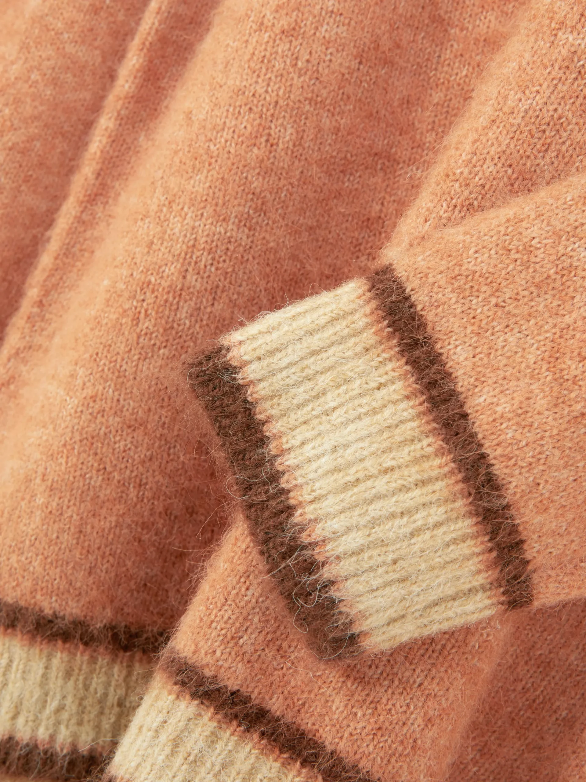 Pullover Und Cardigans|Primark „Rita Ora“ Vintage-Pullover Mit V-Ausschnitt Pfirsichfarben