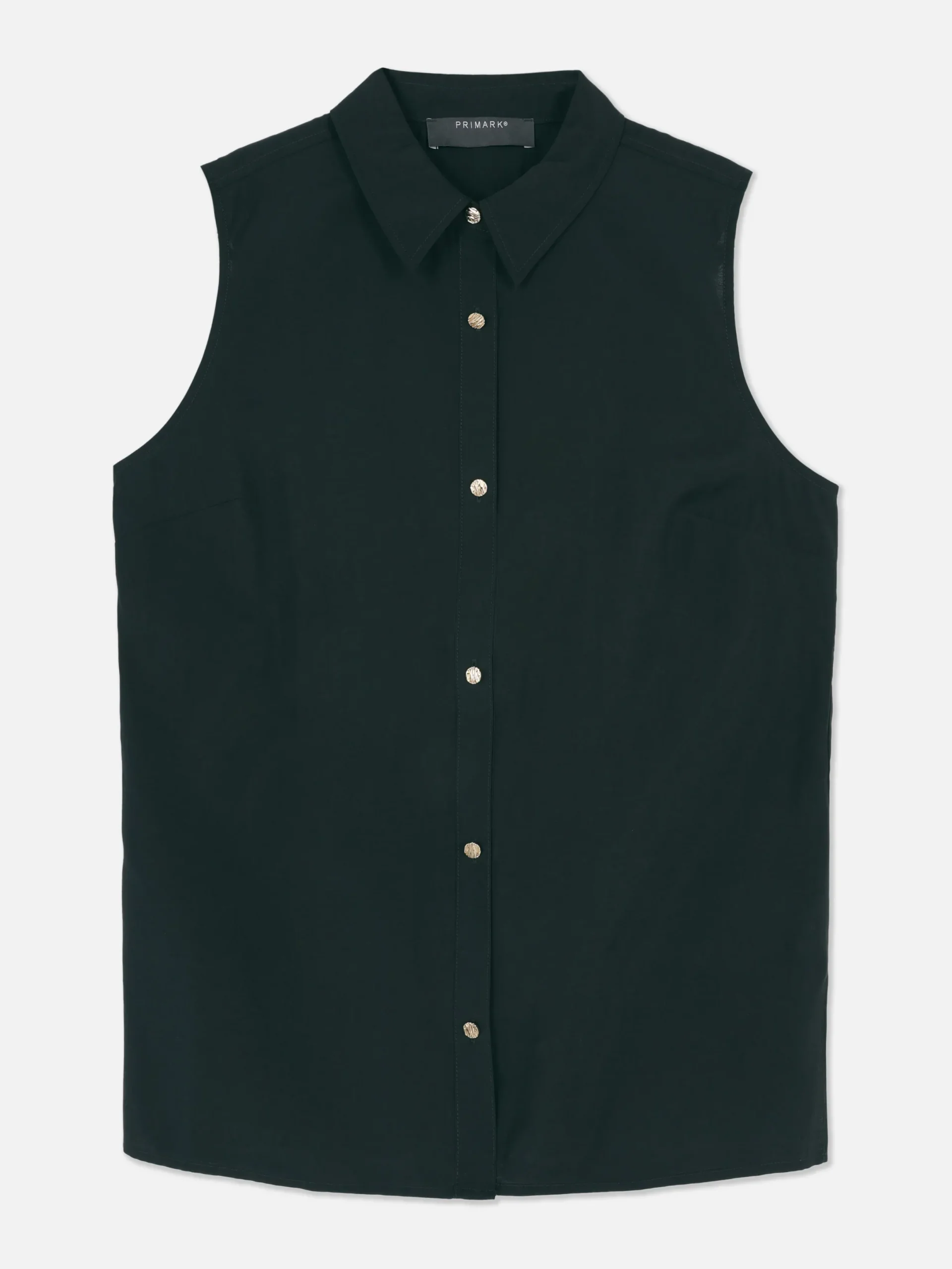 Blusen|Primark Ärmellose Bluse Mit Knopfleiste Schwarz