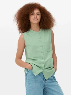 Blusen|Primark Ärmellose Tunika-Bluse Grün