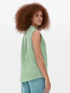 Blusen|Primark Ärmellose Tunika-Bluse Grün