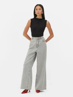Tops Und T-Shirts|Primark Ärmelloser Body Mit Hohem Kragen Schwarz