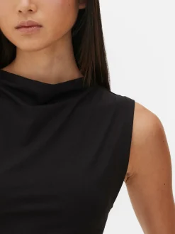 Tops Und T-Shirts|Primark Ärmelloser Body Mit Hohem Kragen Schwarz