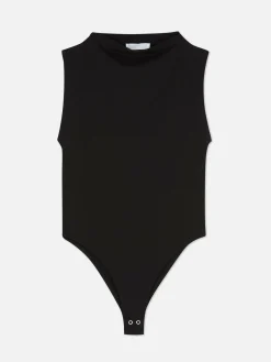 Tops Und T-Shirts|Primark Ärmelloser Body Mit Hohem Kragen Schwarz