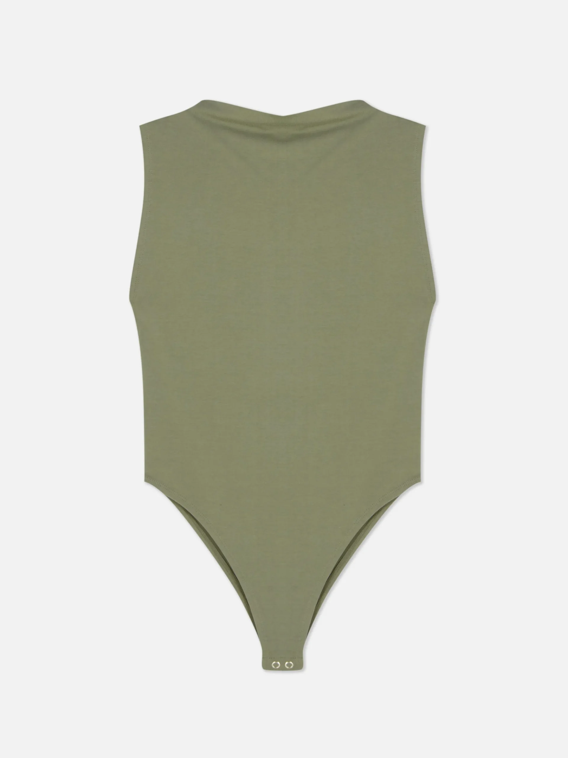 Tops Und T-Shirts|Primark Ärmelloser Body Mit Hohem Kragen Khakifarben