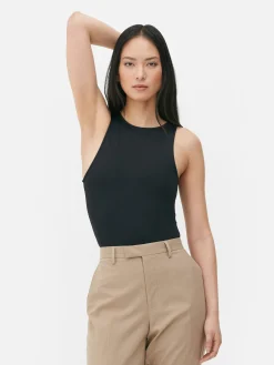 Tops Und T-Shirts|Primark Ärmelloser Bodysuit Mit Rundhalsausschnitt Schwarz