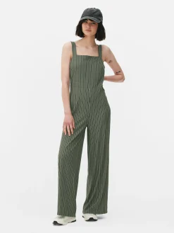 Jumpsuits Und Playsuits|Primark Ärmelloser Jumpsuit Mit Streifen Khakifarben