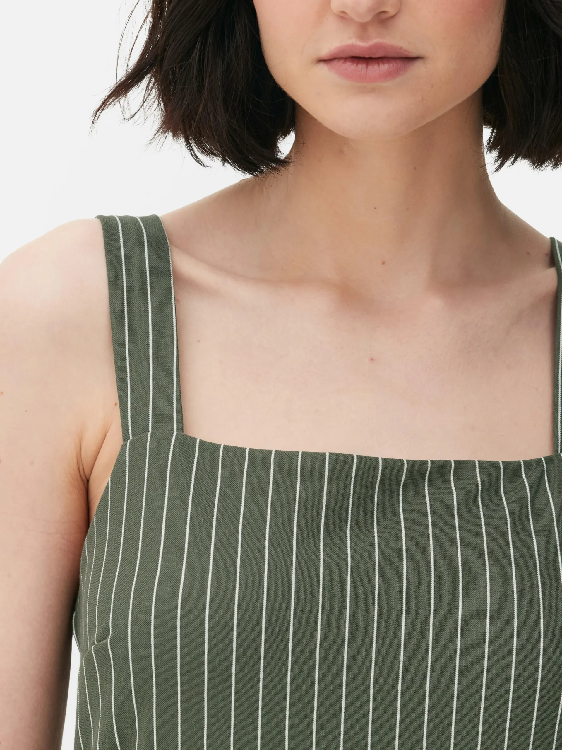 Jumpsuits Und Playsuits|Primark Ärmelloser Jumpsuit Mit Streifen Khakifarben