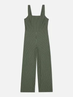 Jumpsuits Und Playsuits|Primark Ärmelloser Jumpsuit Mit Streifen Khakifarben