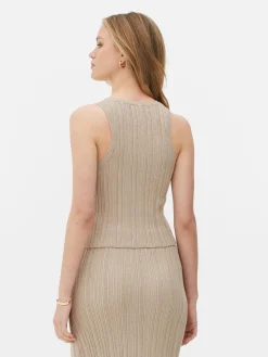 Tops Und T-Shirts|Primark Ärmelloses, Geripptes Racerback-Top Steinfarben