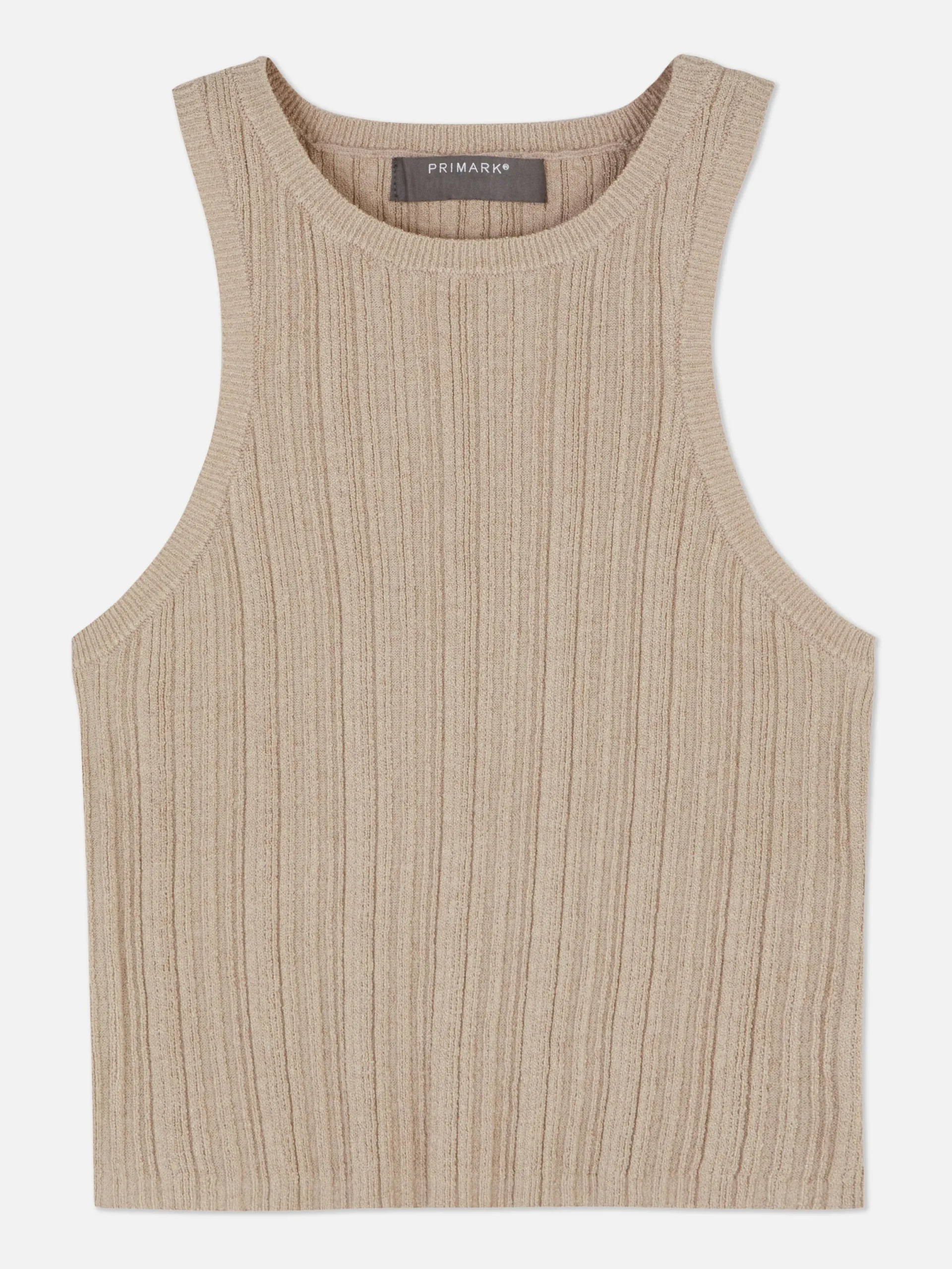 Tops Und T-Shirts|Primark Ärmelloses, Geripptes Racerback-Top Steinfarben