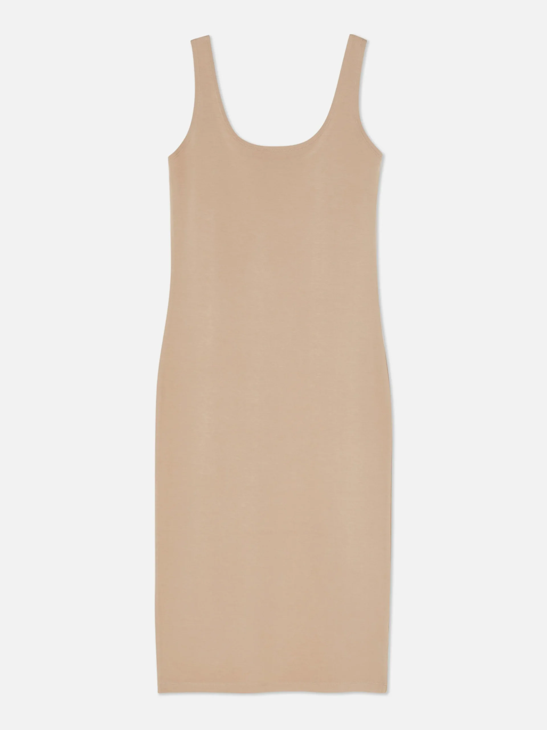 Kleider|Primark Ärmelloses Jersey-Midikleid Steinfarben