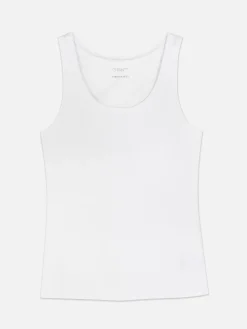 Tops Und T-Shirts|Primark Ärmelloses Stretch-Top Mit U-Ausschnitt Weiß