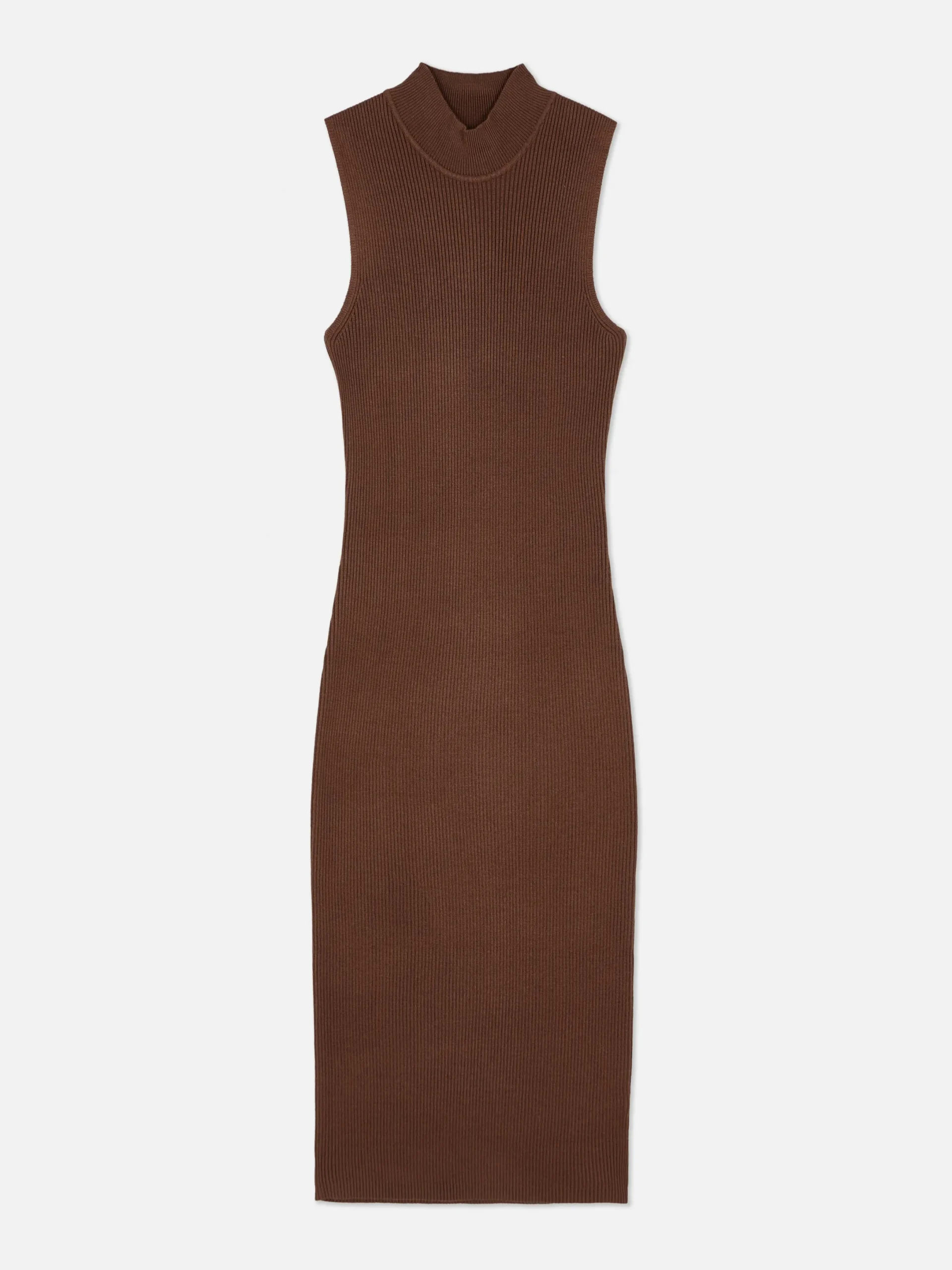 Kleider|Primark Ärmelloses Strick-Midikleid Braun
