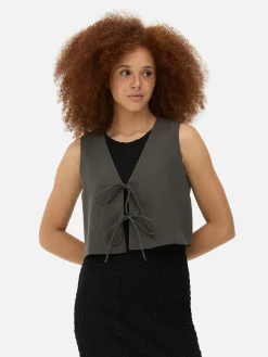 Tops Und T-Shirts|Primark Ärmelloses Top Zum Binden Grau
