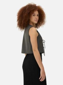 Tops Und T-Shirts|Primark Ärmelloses Top Zum Binden Grau