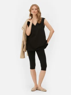 Tops Und T-Shirts|Primark Ärmelloses Trägertop Mit V-Ausschnitt Schwarz