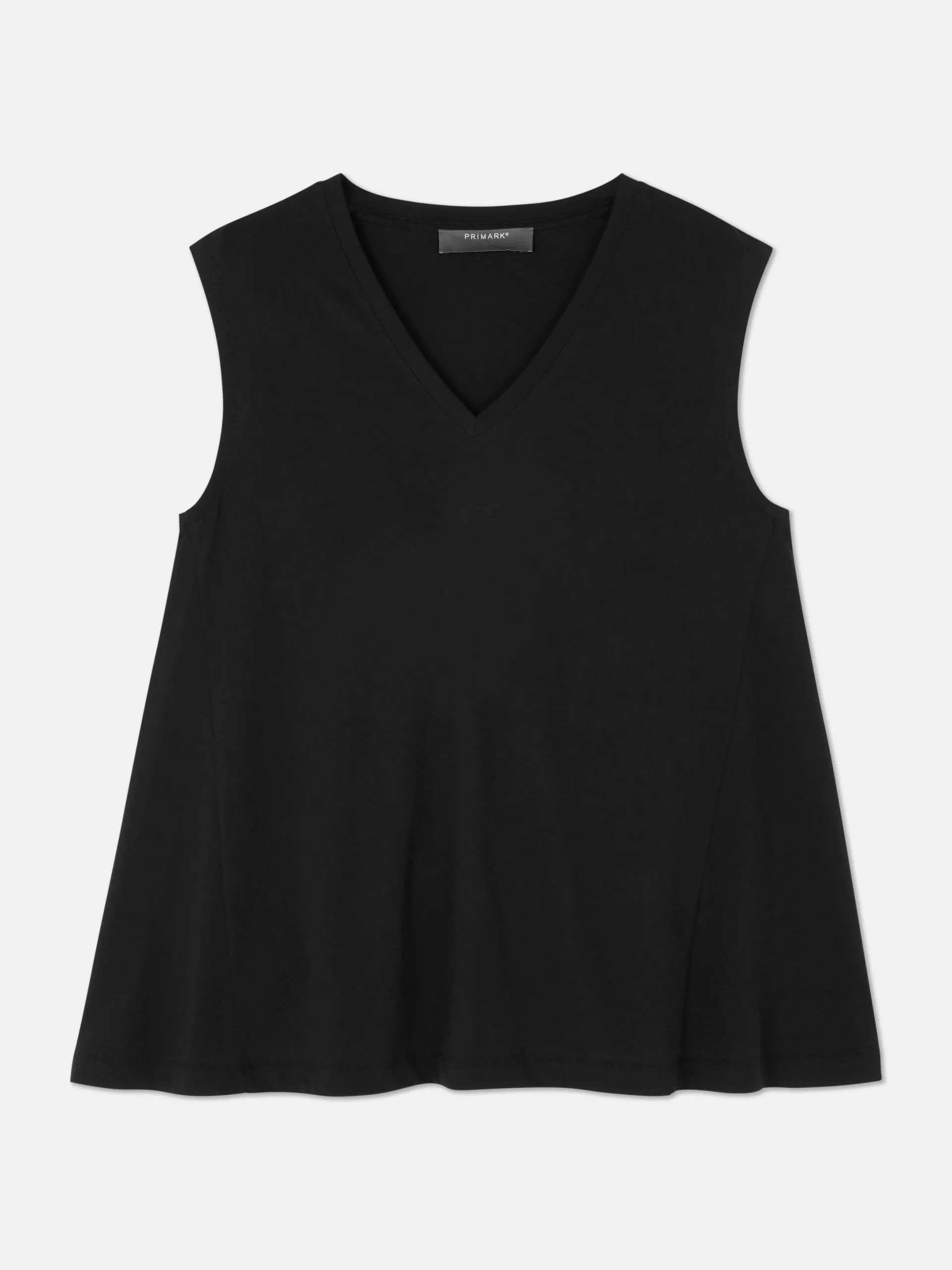 Tops Und T-Shirts|Primark Ärmelloses Trägertop Mit V-Ausschnitt Schwarz