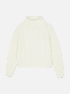 Pullover Und Cardigans|Primark Rollkragenpullover Mit Zopfmuster Cremefarben