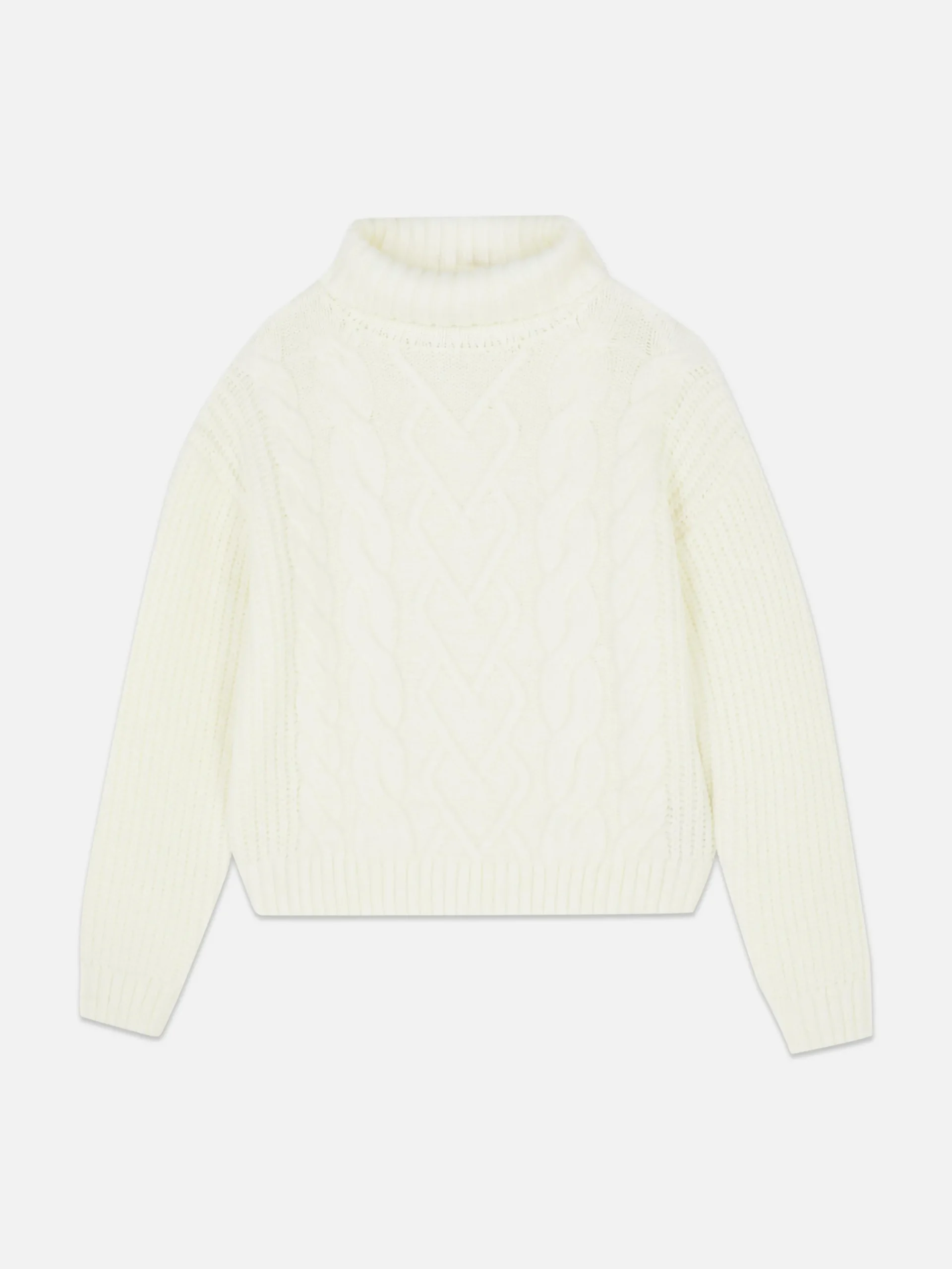 Pullover Und Cardigans|Primark Rollkragenpullover Mit Zopfmuster Cremefarben