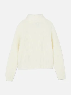Pullover Und Cardigans|Primark Rollkragenpullover Mit Zopfmuster Cremefarben