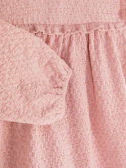 Kleider Und Röcke|Primark Rüschenkleid In Knitteroptik Rosa