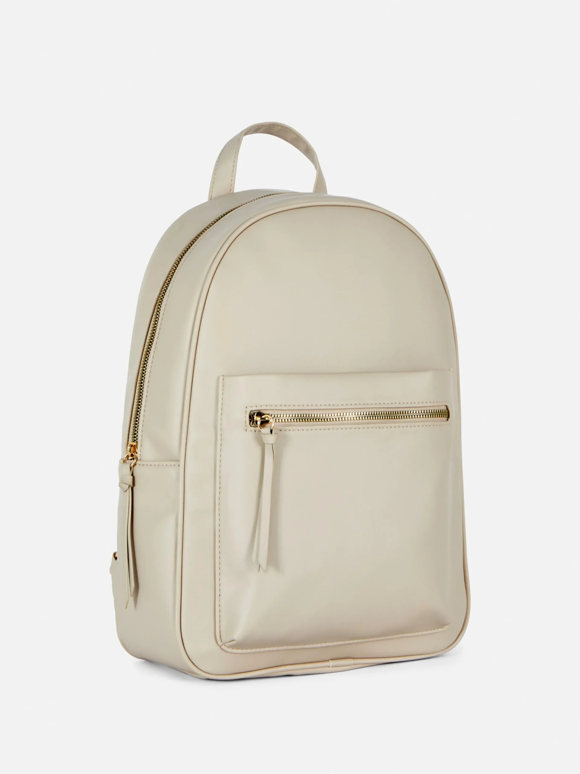 Taschen Und Portemonnaies|Primark Rucksack Aus Kunstleder Ecrufarben
