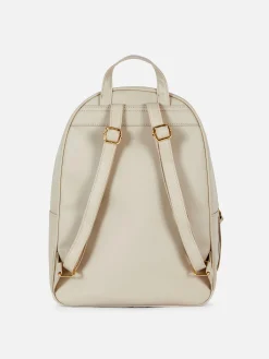 Taschen Und Portemonnaies|Primark Rucksack Aus Kunstleder Ecrufarben