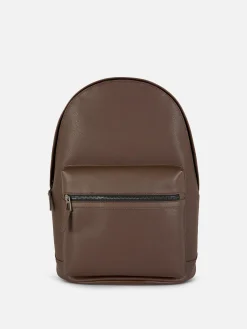 Taschen Und Portemonnaies|Primark Rucksack Aus Kunstleder Braun