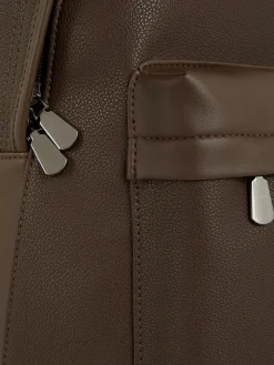 Taschen Und Portemonnaies|Primark Rucksack Aus Kunstleder Schokoladenbraun