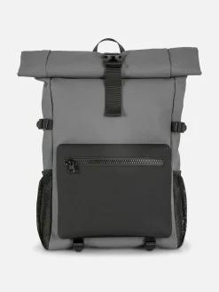 Taschen Und Portemonnaies|Primark Rucksack Mit Eingerollter Öffnung Grau