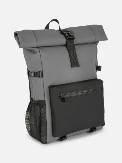 Taschen Und Portemonnaies|Primark Rucksack Mit Eingerollter Öffnung Grau