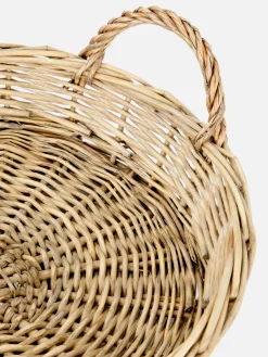 Geschirr|Primark Rundes Tablett Aus Korbgeflecht Mit Griffen Naturfarben