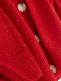 Pullover Und Cardigans|Primark Rundhals-Cardigan Mit Knopfleiste Rot