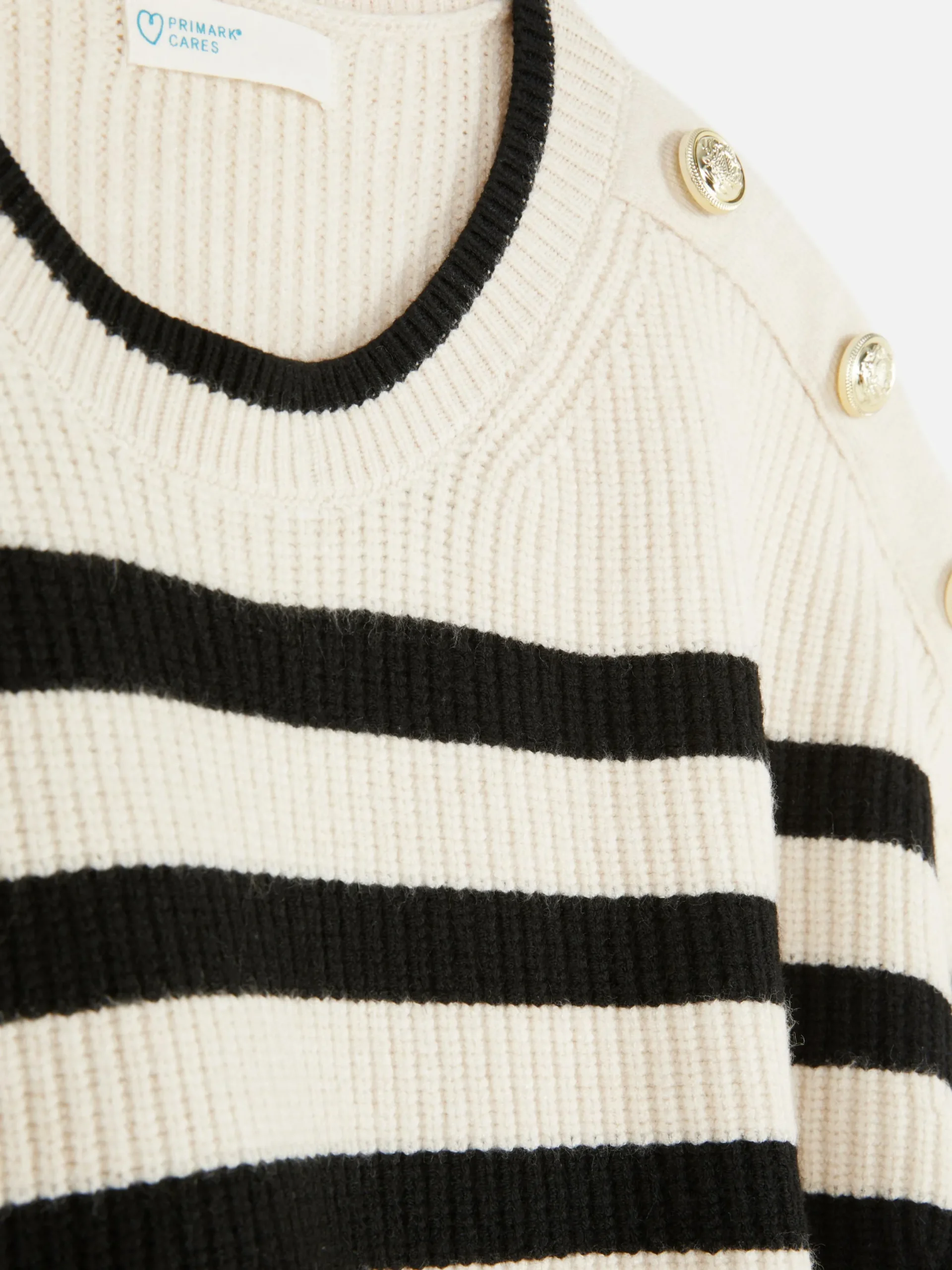 Pullover Und Cardigans|Primark Rundhalspullover Mit Knopfdetail Beige
