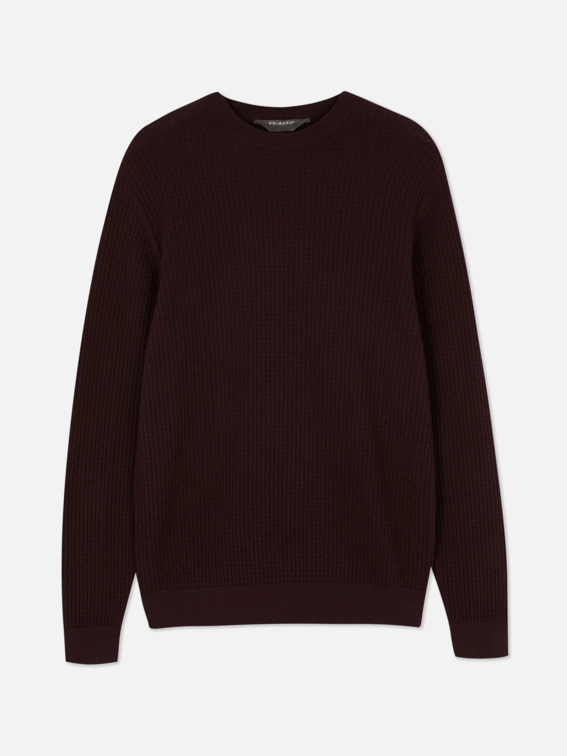 Pullover Und Cardigans|Primark Rundhalspullover Mit Korbstruktur Burgunderrot