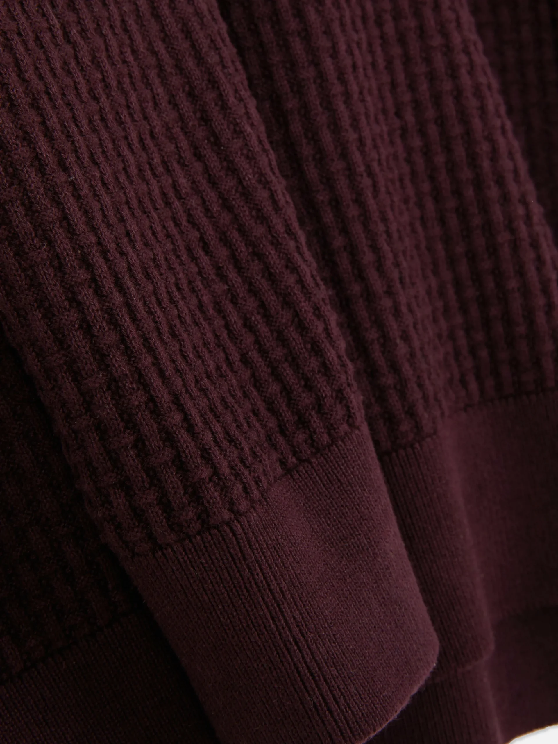 Pullover Und Cardigans|Primark Rundhalspullover Mit Korbstruktur Burgunderrot