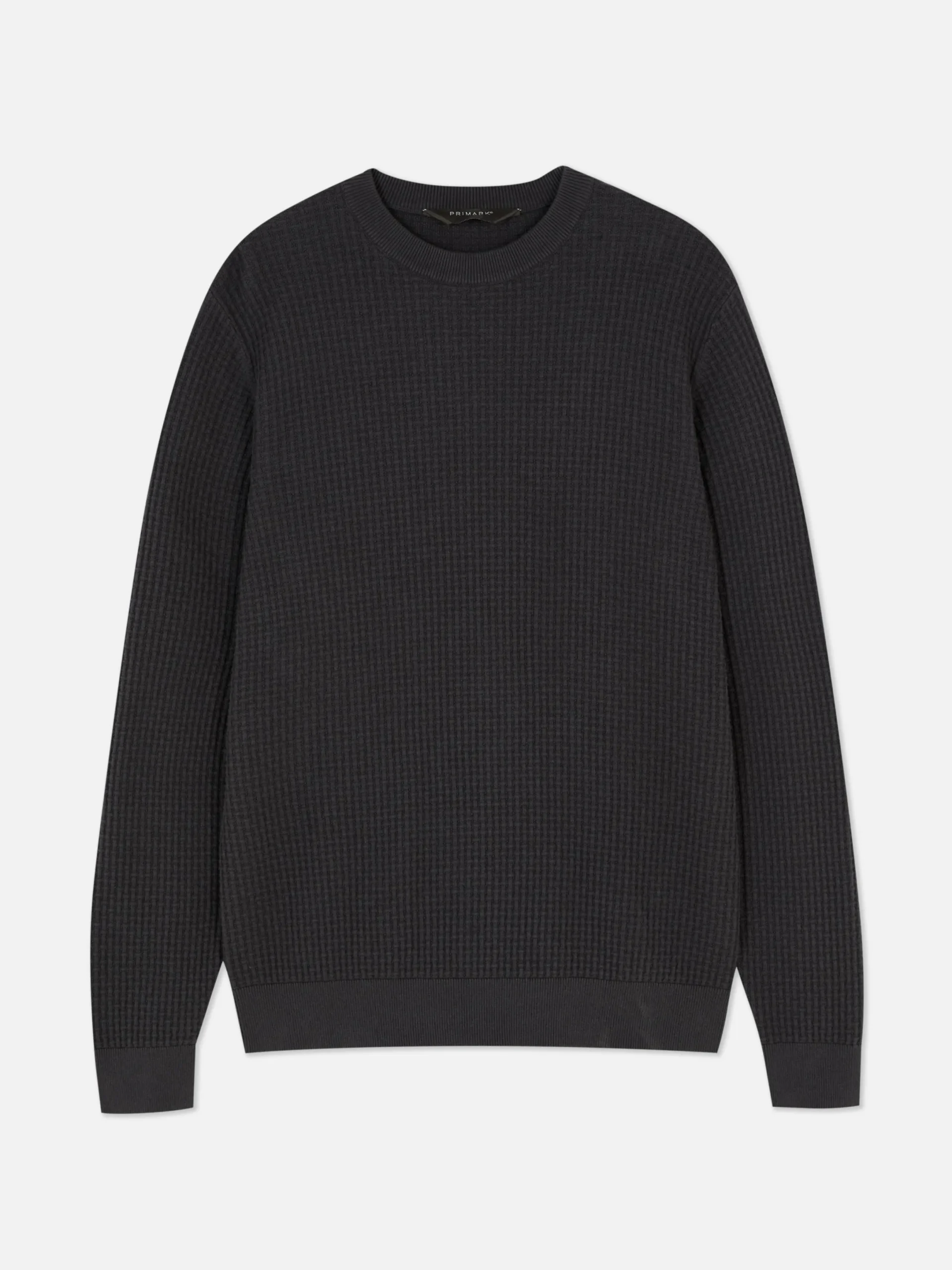 Pullover Und Cardigans|Primark Rundhalspullover Mit Korbstruktur Anthrazitfarben