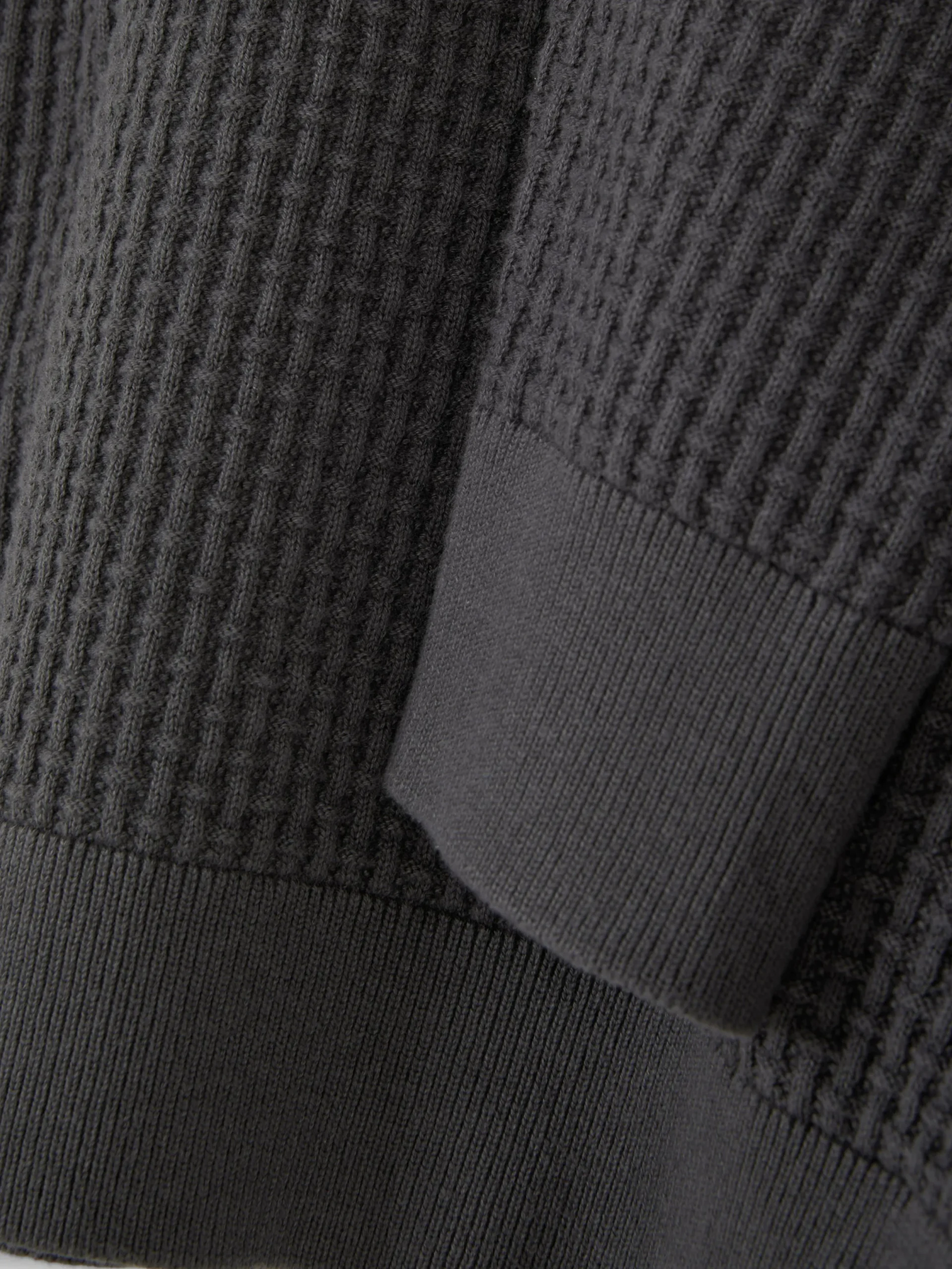 Pullover Und Cardigans|Primark Rundhalspullover Mit Korbstruktur Anthrazitfarben