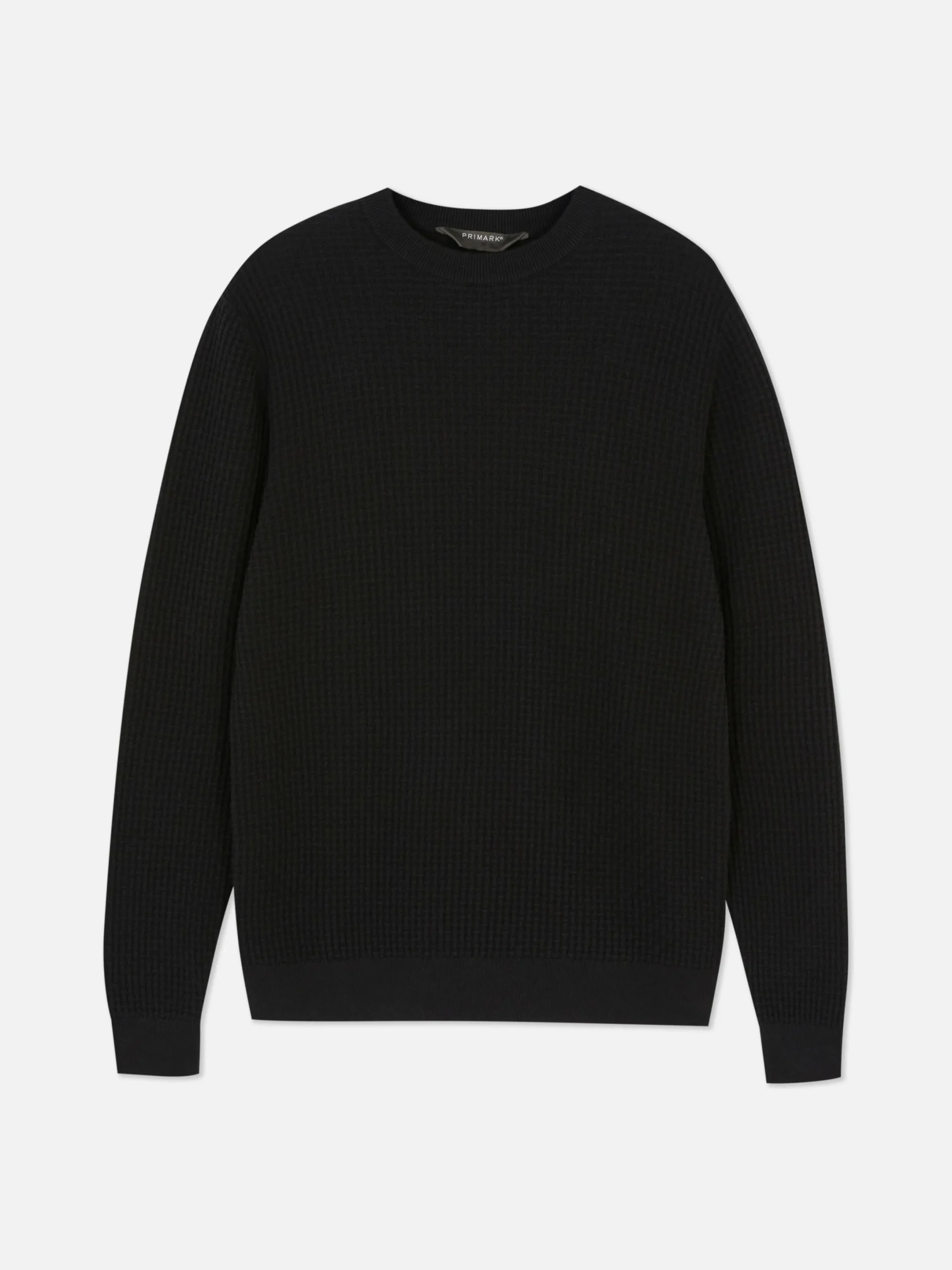 Pullover Und Cardigans|Primark Rundhalspullover Mit Korbstruktur Schwarz