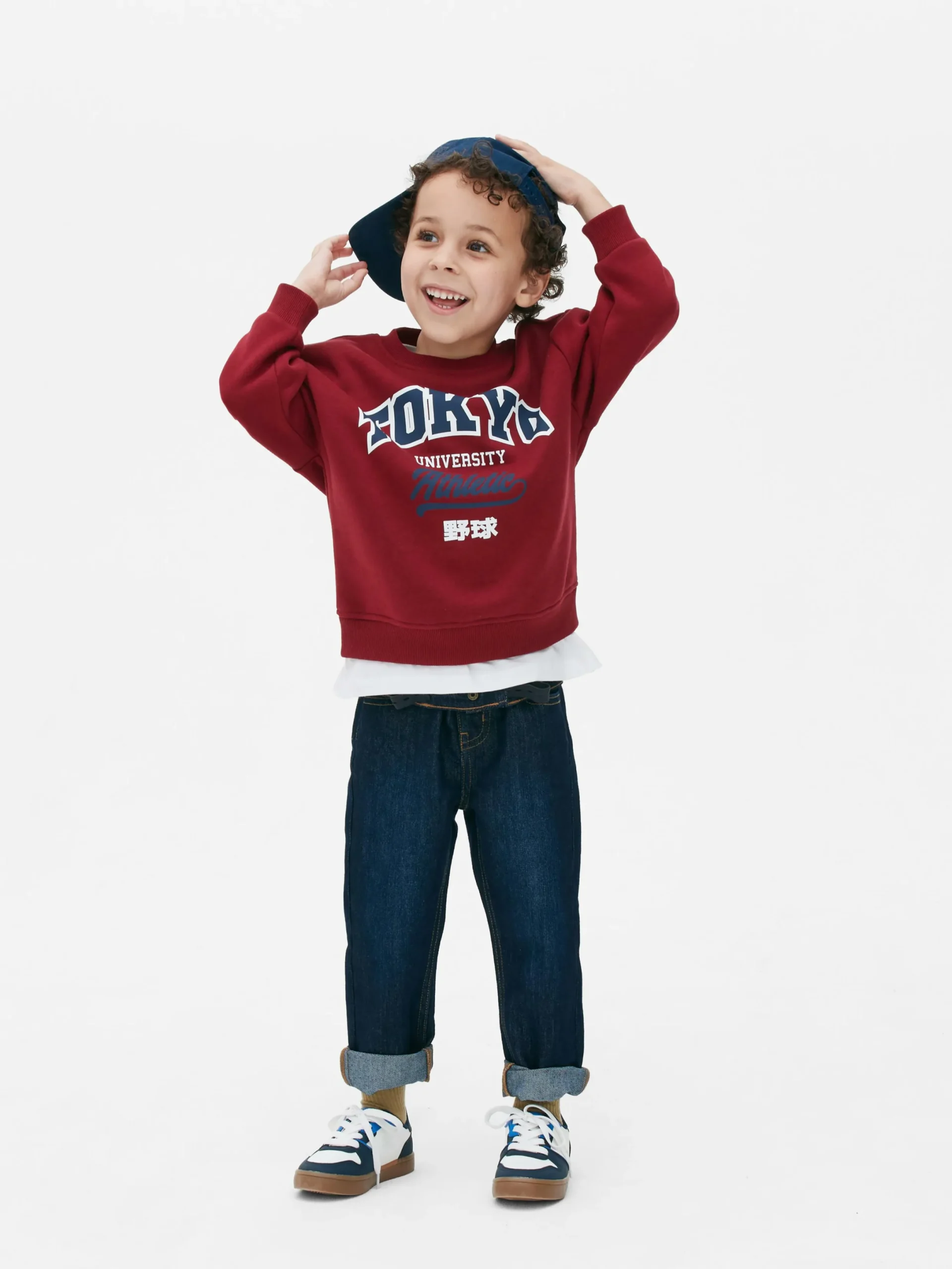 Hoodies Und Sweatshirts|Primark Rundhals-Sweatshirt Mit Grafik Burgunderrot