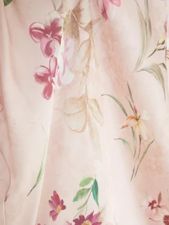 Slips Und Trägertops|Primark Satin-Nachtkleid Mit Blumendetails Rosa