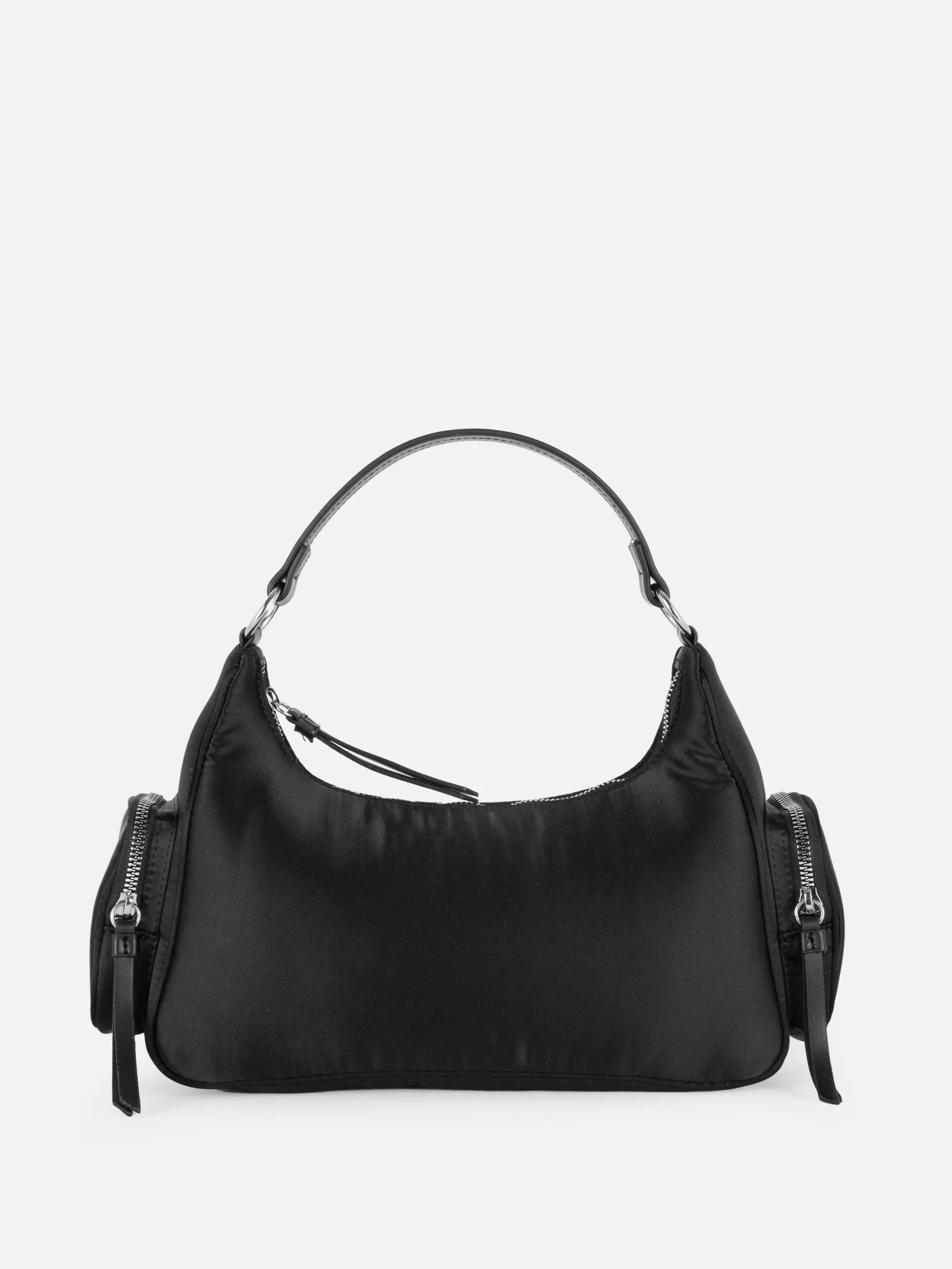 Taschen Und Portemonnaies|Primark Satin-Schultertasche Mit Fächern Schwarz