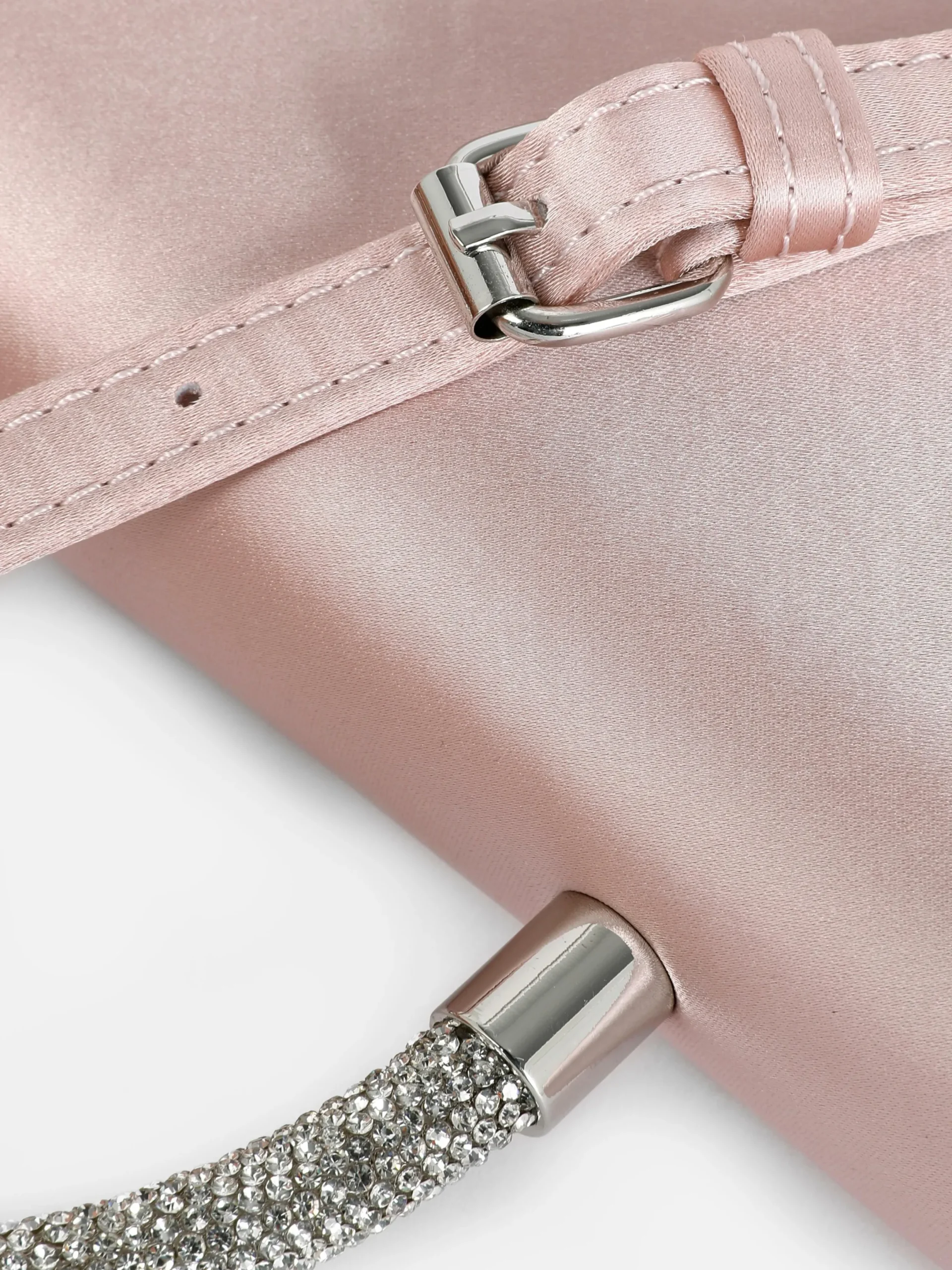 Taschen Und Portemonnaies|Primark Satin-Umhängetasche Mit Strassbesetztem Griff Rosa