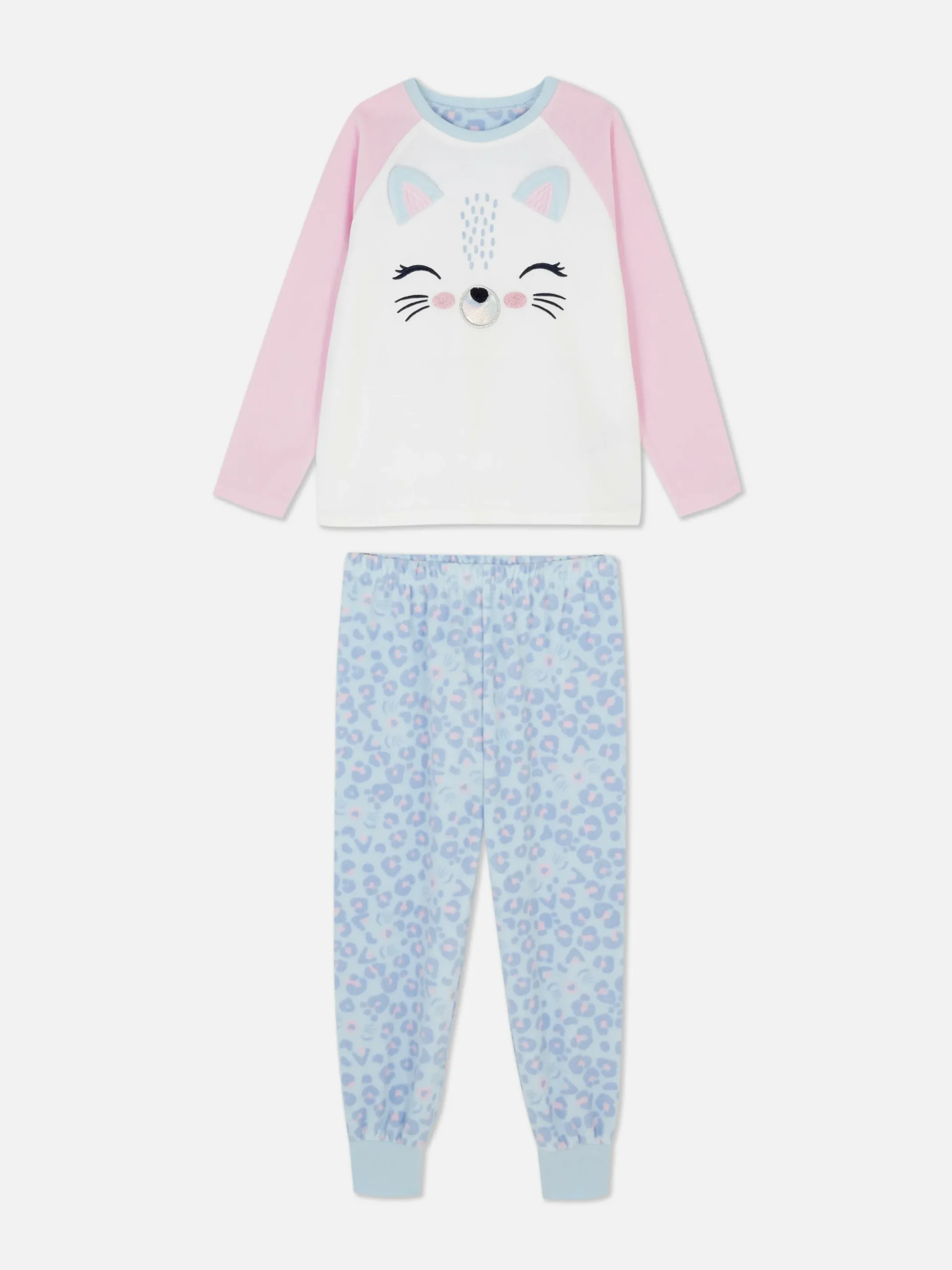 Schlafanzüge Und Nachtwäsche|Primark Schlafanzug Aus Fleece Mit Katzendesign Multi
