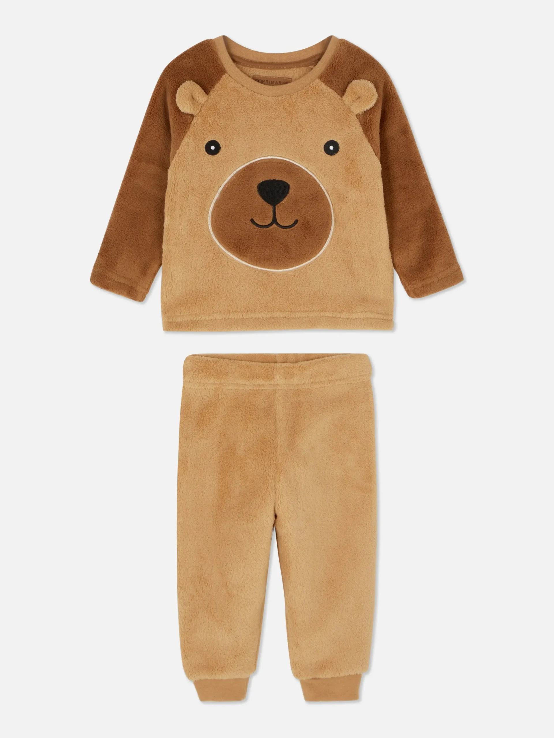 Schlafanzüge Und Nachtwäsche|Primark Schlafanzug Aus Fleece Mit Bären-Print Braun