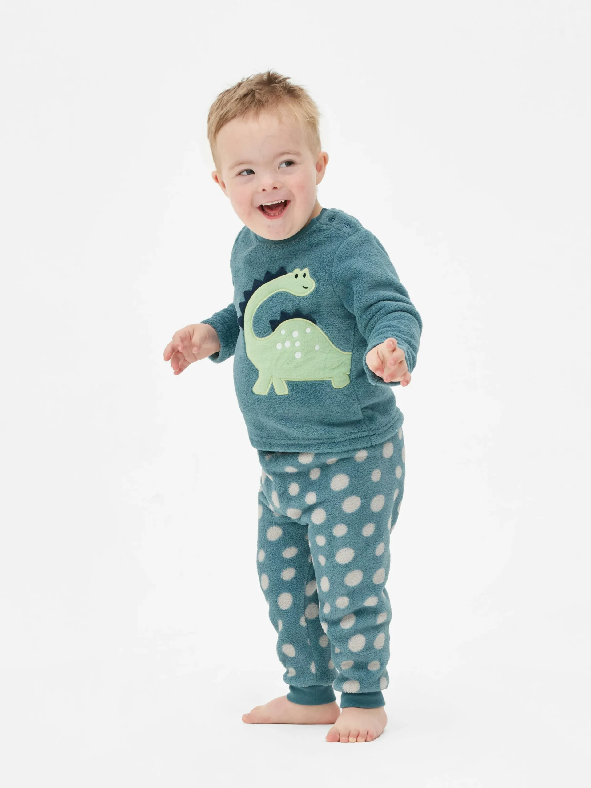 Schlafanzüge Und Nachtwäsche|Primark Schlafanzug Aus Fleece Mit Bären-Print Blaugrün