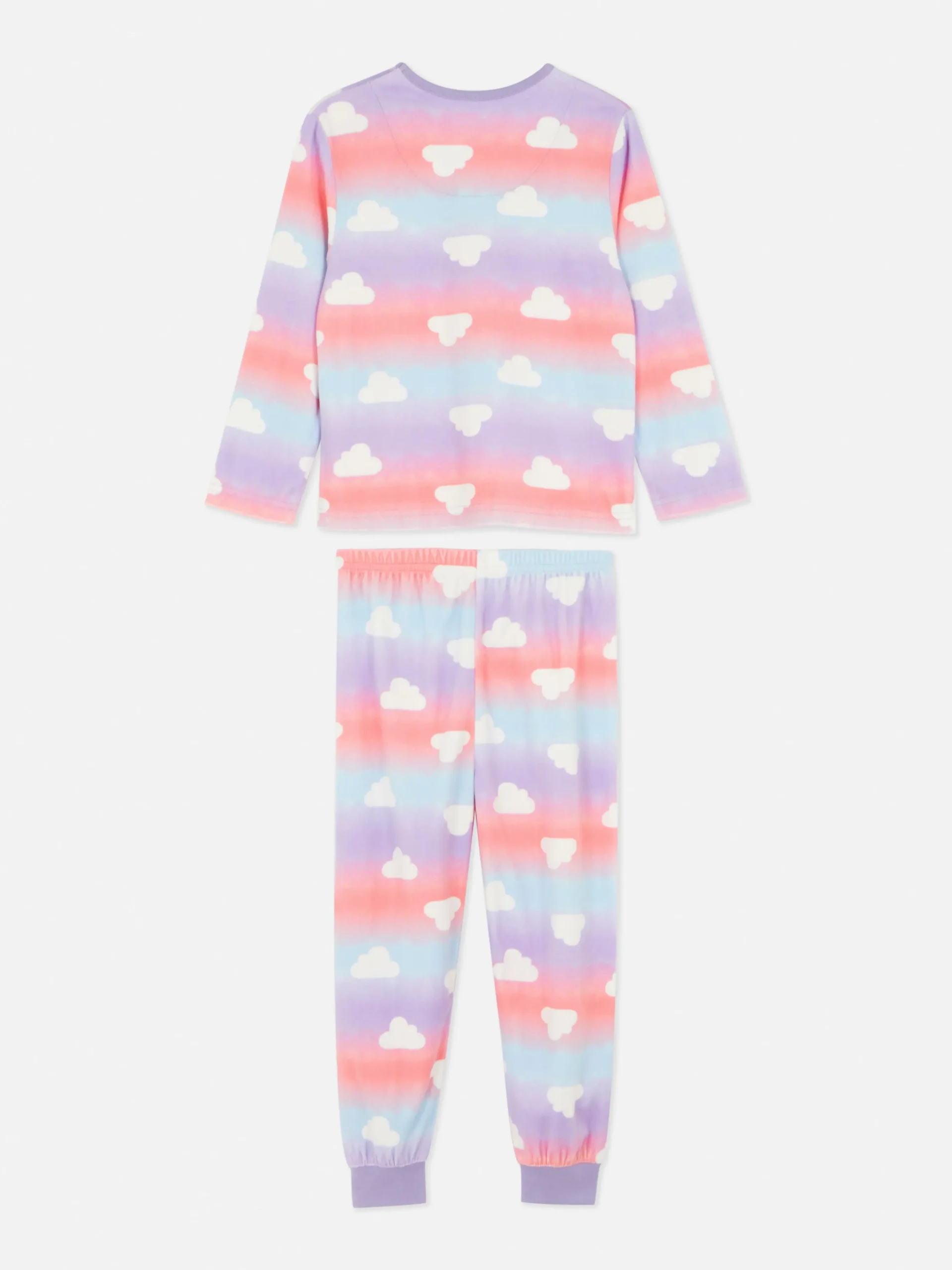 Schlafanzüge Und Nachtwäsche|Primark Schlafanzug Aus Velours Mit Wolken-Design Multi
