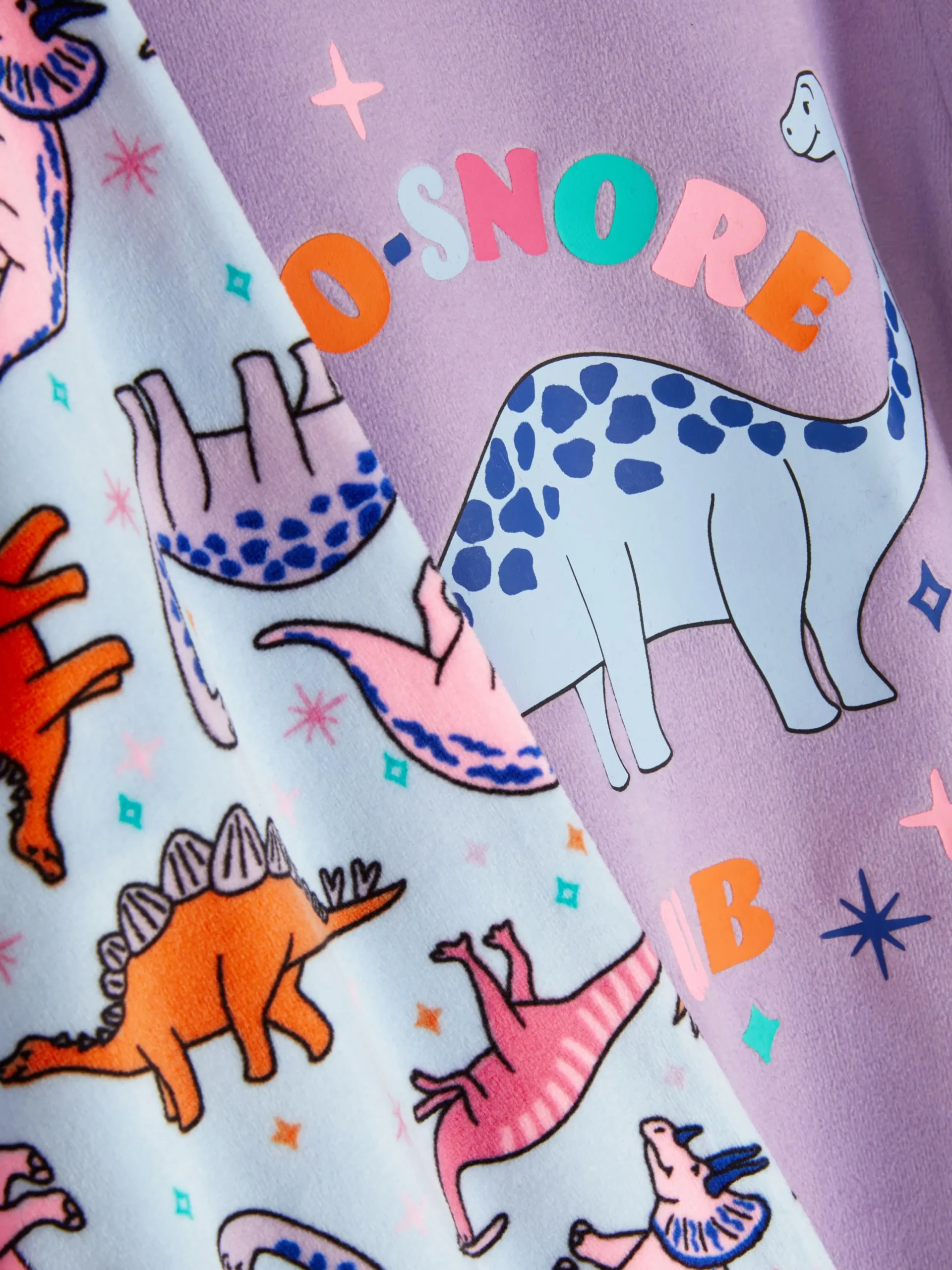 Schlafanzüge Und Nachtwäsche|Primark Schlafanzug Aus Velours Mit Dinosauriermotiv Hellblau