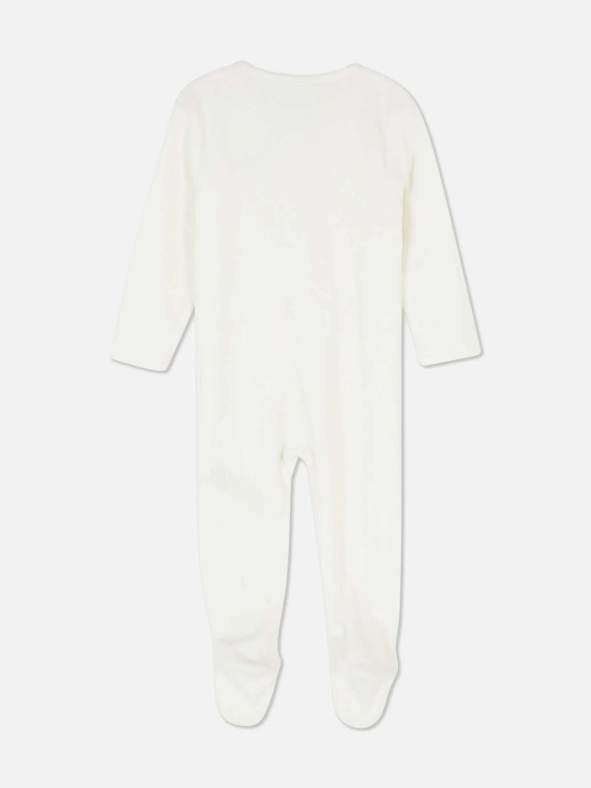 Babygirls Und Strampler|Primark Schlafanzug Aus Velours Mit Schafmotiv Elfenbeinfarben