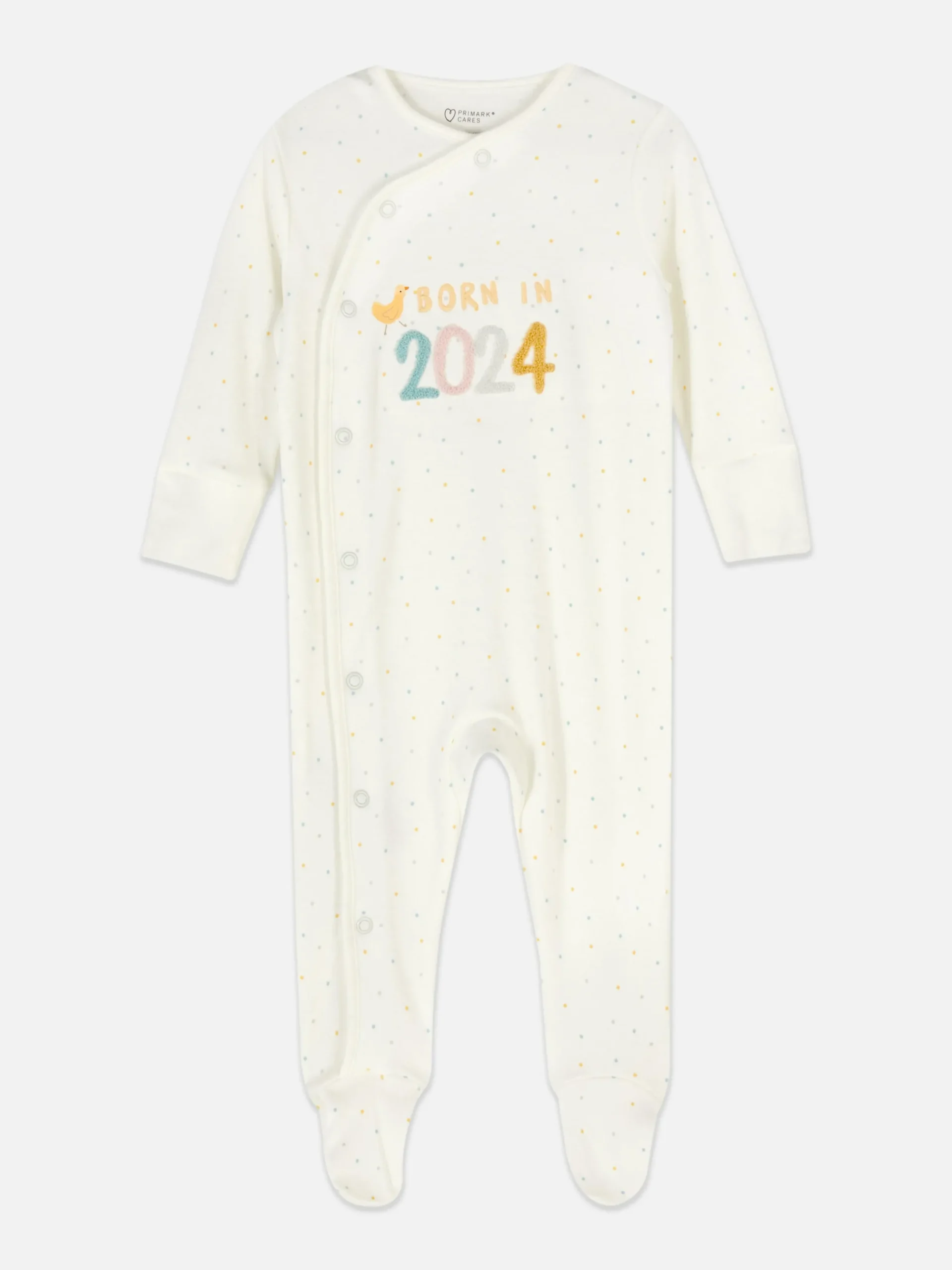 Babygirls Und Strampler|Primark Schlafanzug Mit „Born In 2024“-Schriftzug Weiß